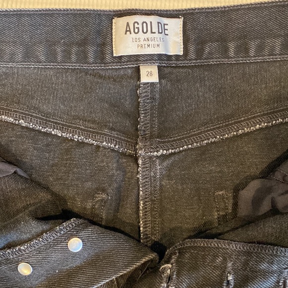 Agolde Black Denim Liv Skirt - Picture 3 of 4